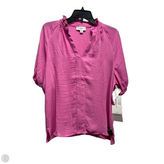 Top Short Sleeve By Cece In Pink, Size: L