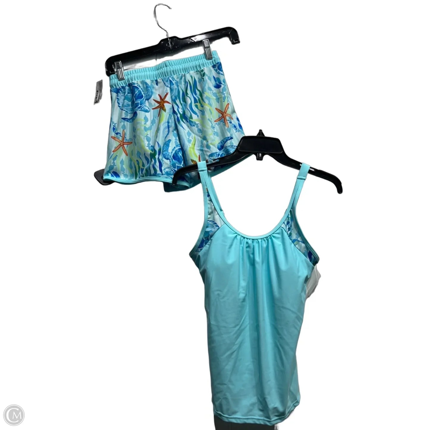 Swimsuit 2pc By Clothes Mentor In Blue & Green, Size: S