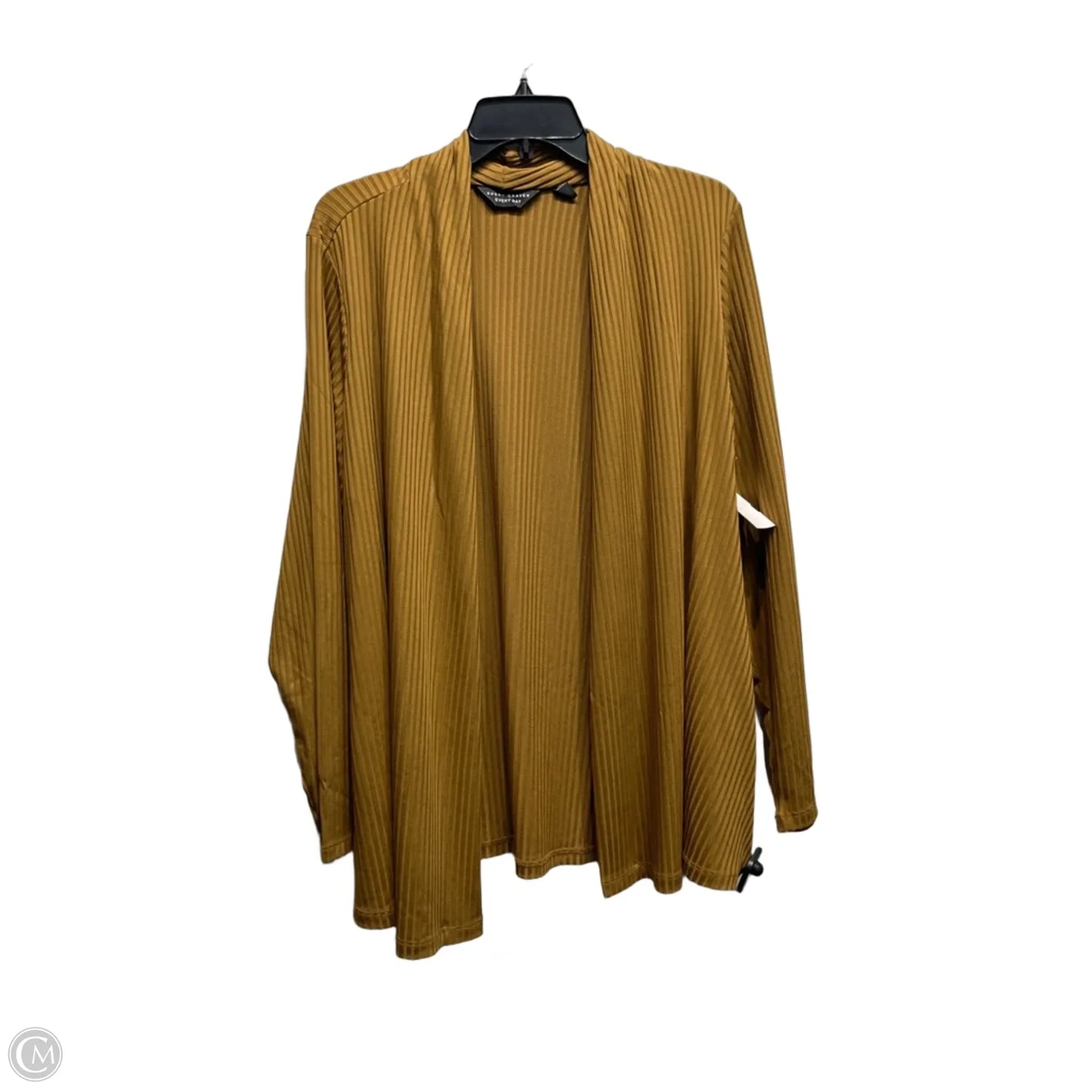 Cardigan By Susan Graver In Tan, Size: 1x