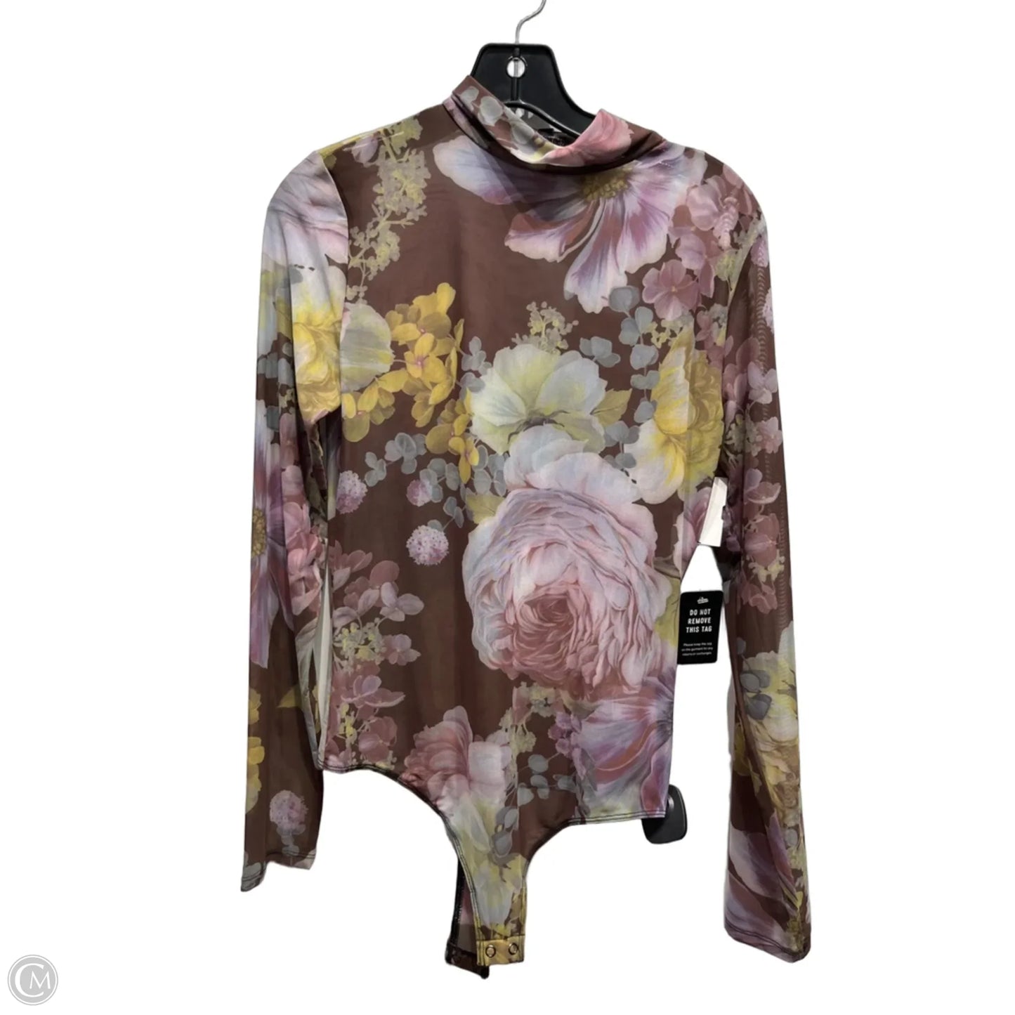 Bodysuit By Express In Tan & Yellow, Size: M