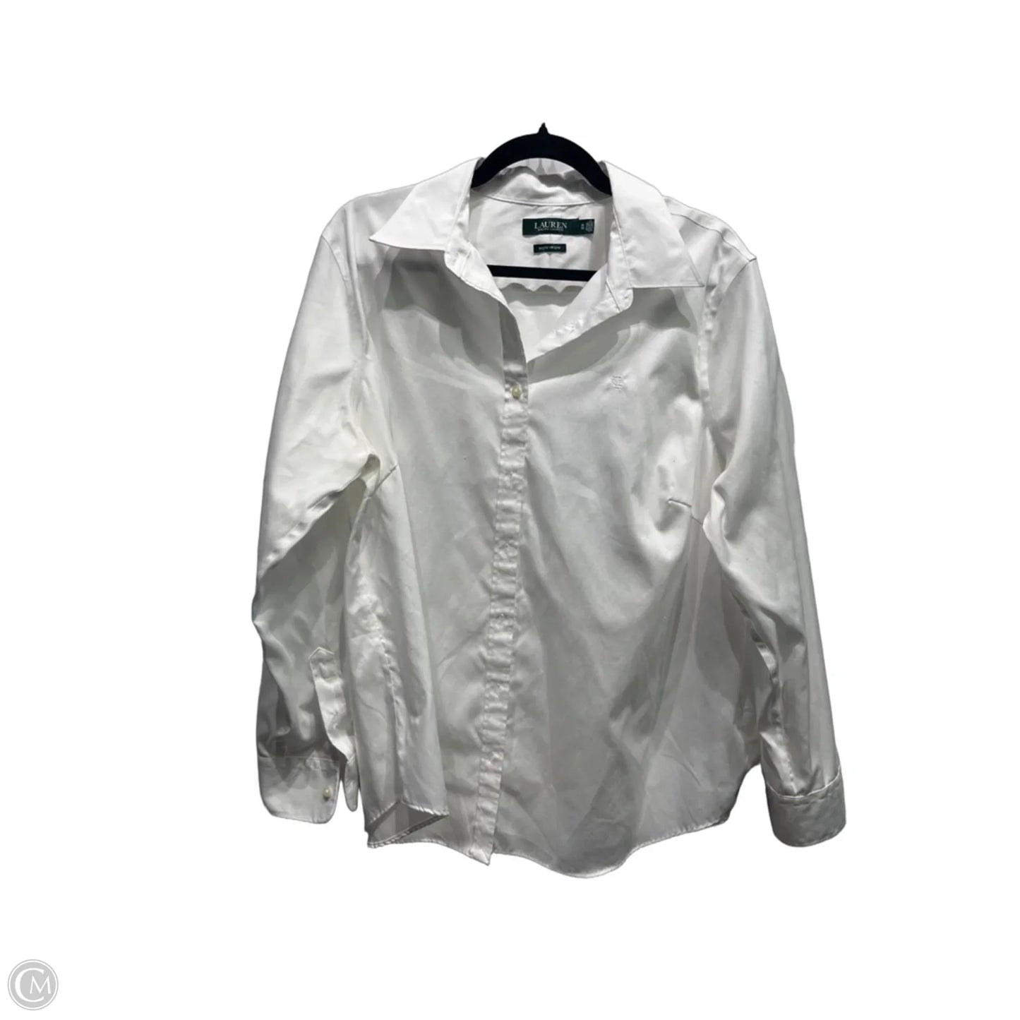 Top Long Sleeve By Ralph Lauren In White, Size: 1x