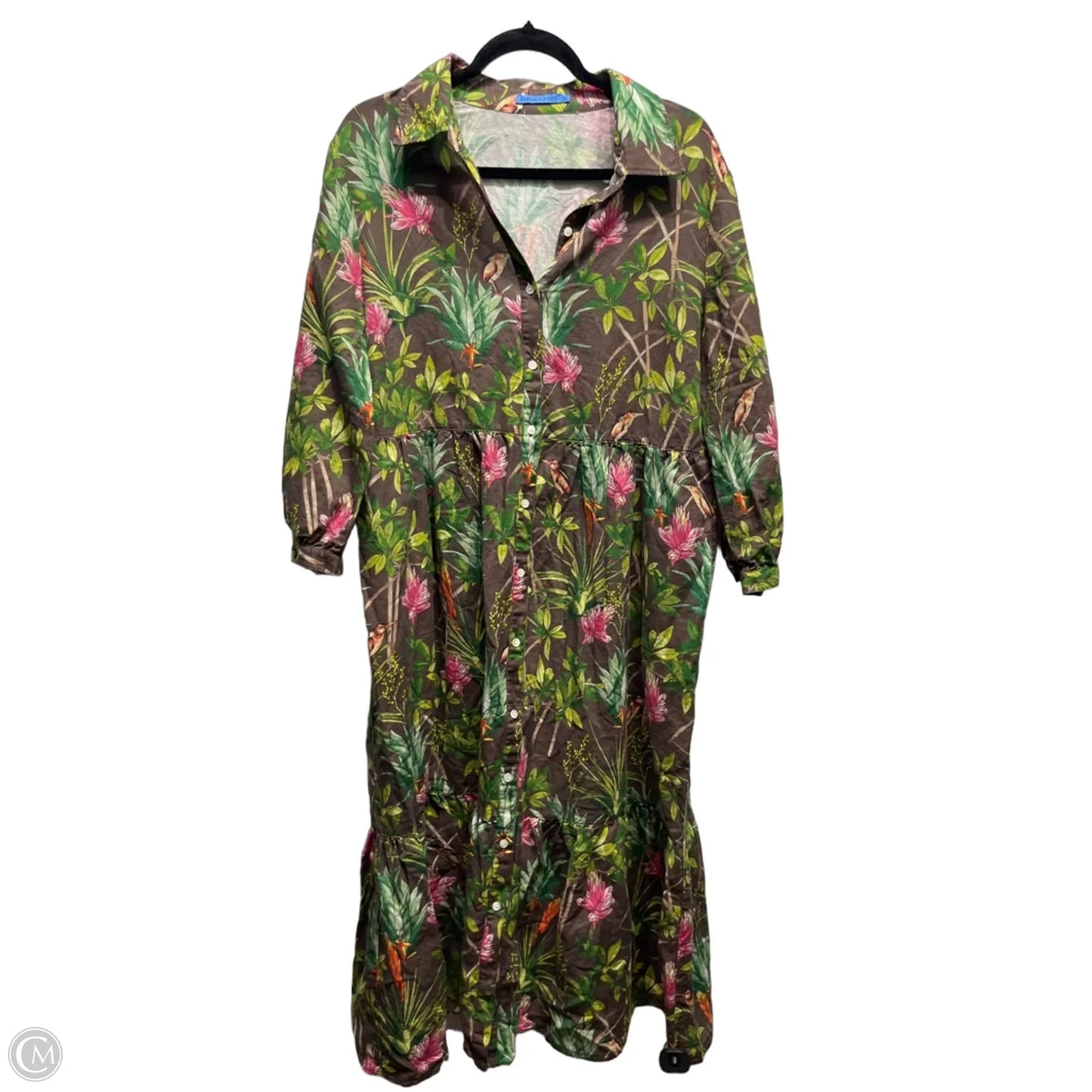 Dress Casual Midi By J Mclaughlin In Brown, Size: Xl