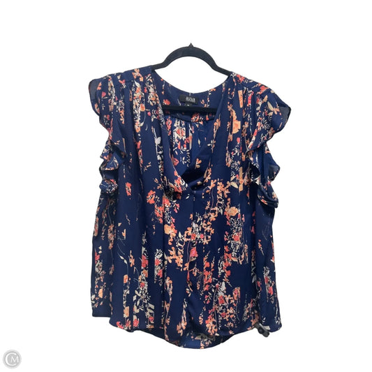 Top Short Sleeve By Ana In Blue & Pink, Size: Xl