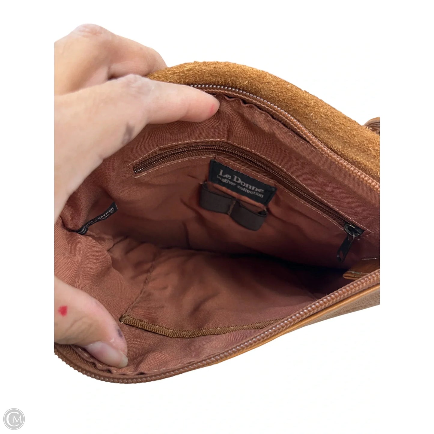 Crossbody Leather By Clothes Mentor, Size: Medium