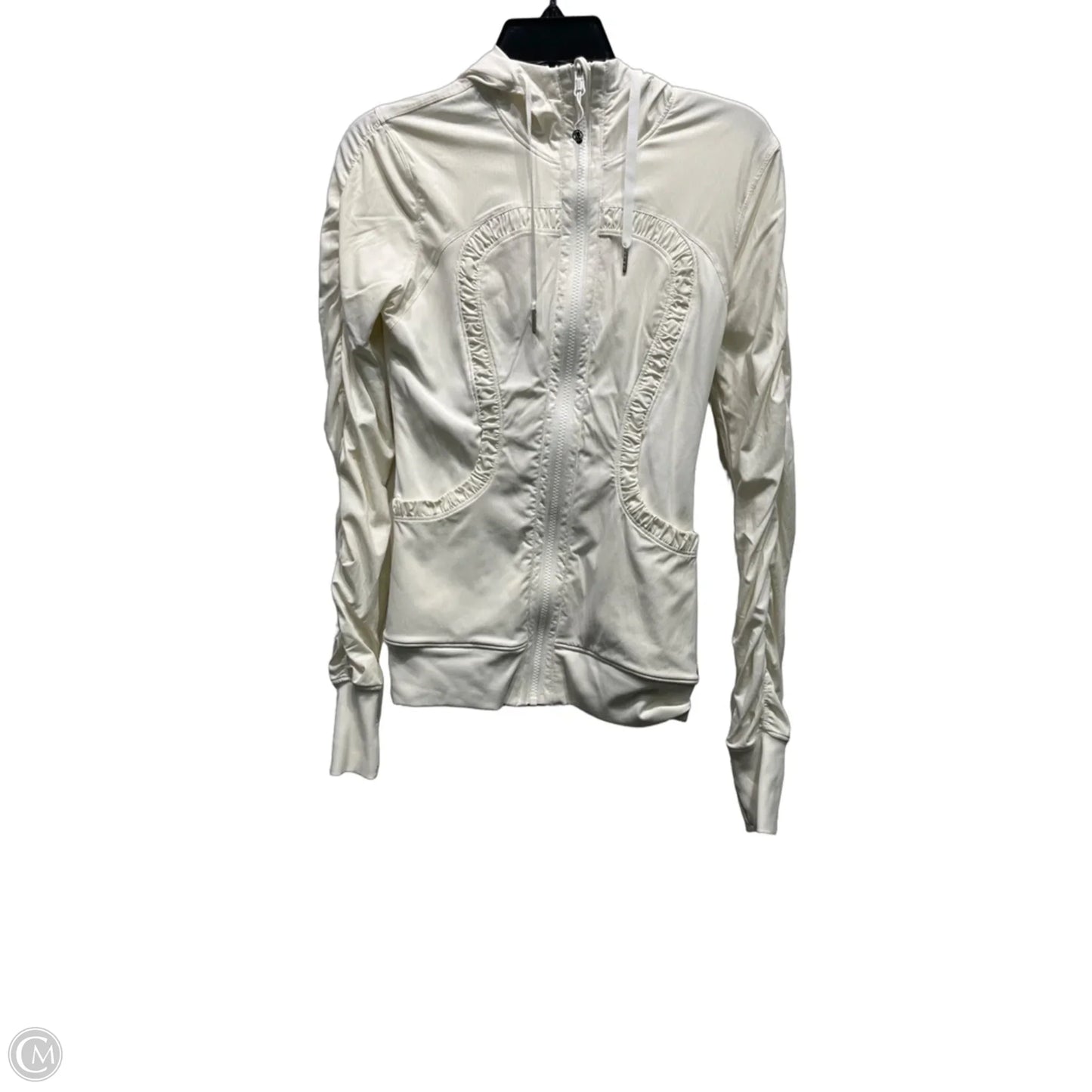 Athletic Jacket By Lululemon In White, Size: S