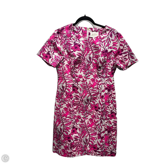 Dress Designer By Lilly Pulitzer In Pink & White, Size: 10