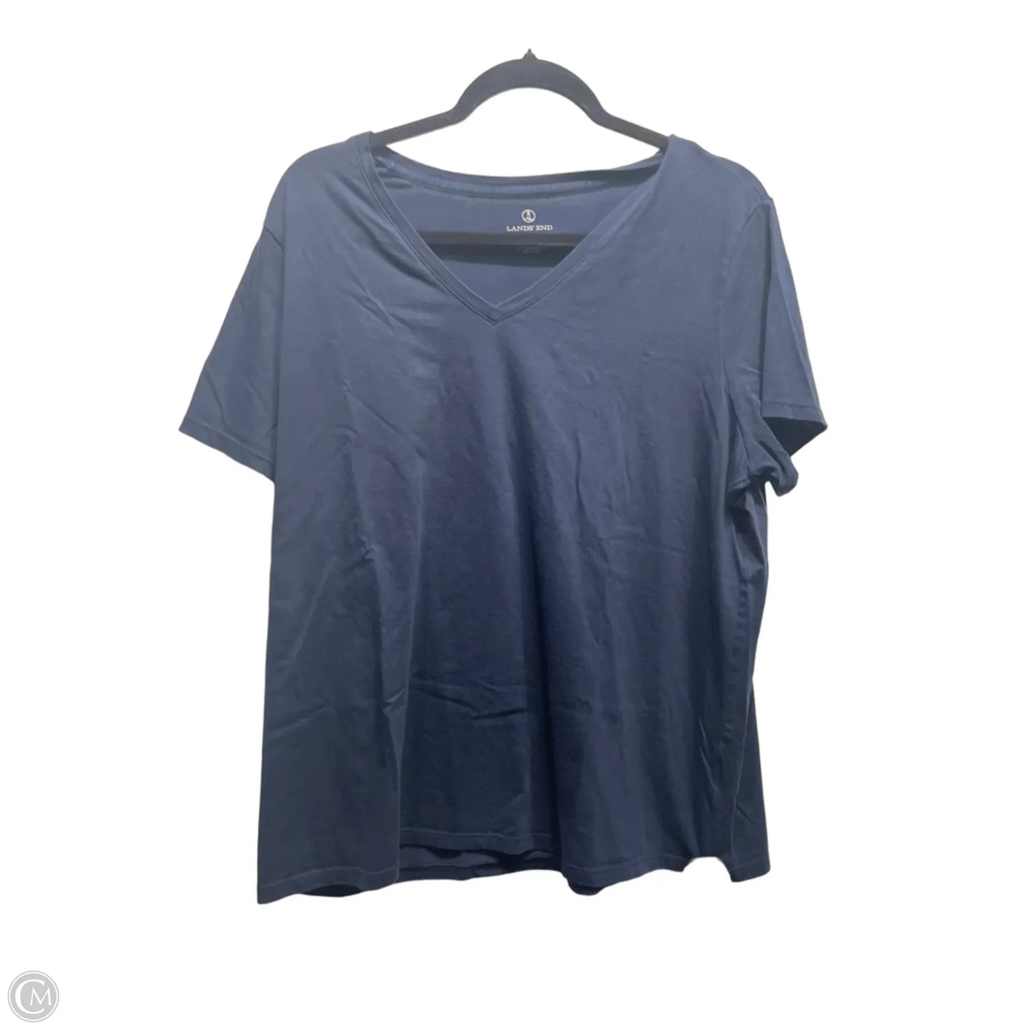 Top Short Sleeve Basic By Lands End In Navy, Size: Xl