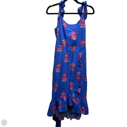 Dress Casual Midi By J. Crew In Blue & Pink, Size: 6
