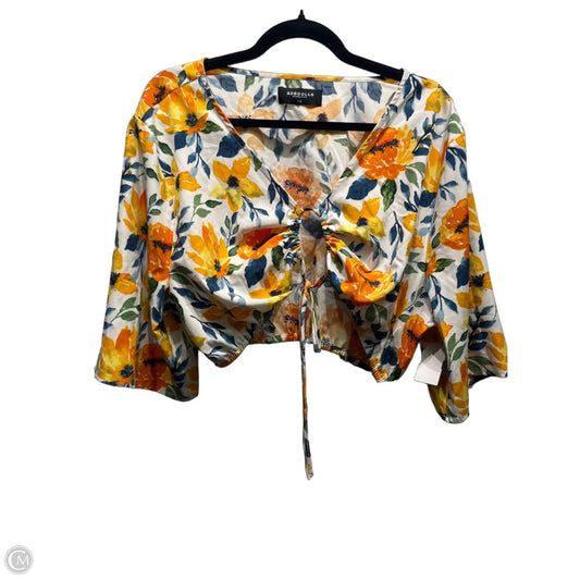 Top Short Sleeve By Clothes Mentor In Blue & Yellow, Size: 1x