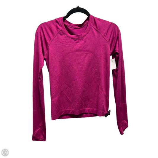 Athletic Top Long Sleeve Crewneck By Lululemon In Pink, Size: 6