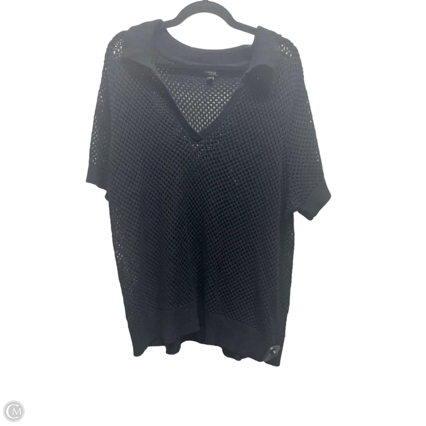 Top Short Sleeve By Torrid In Black, Size: 3x