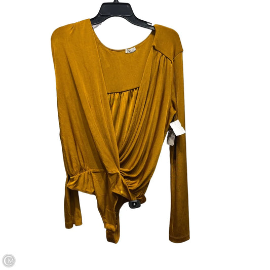 Bodysuit By Free People In Yellow, Size: Xl