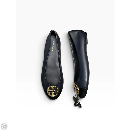 Shoes Designer By Tory Burch In Black & Blue, Size: 7.5