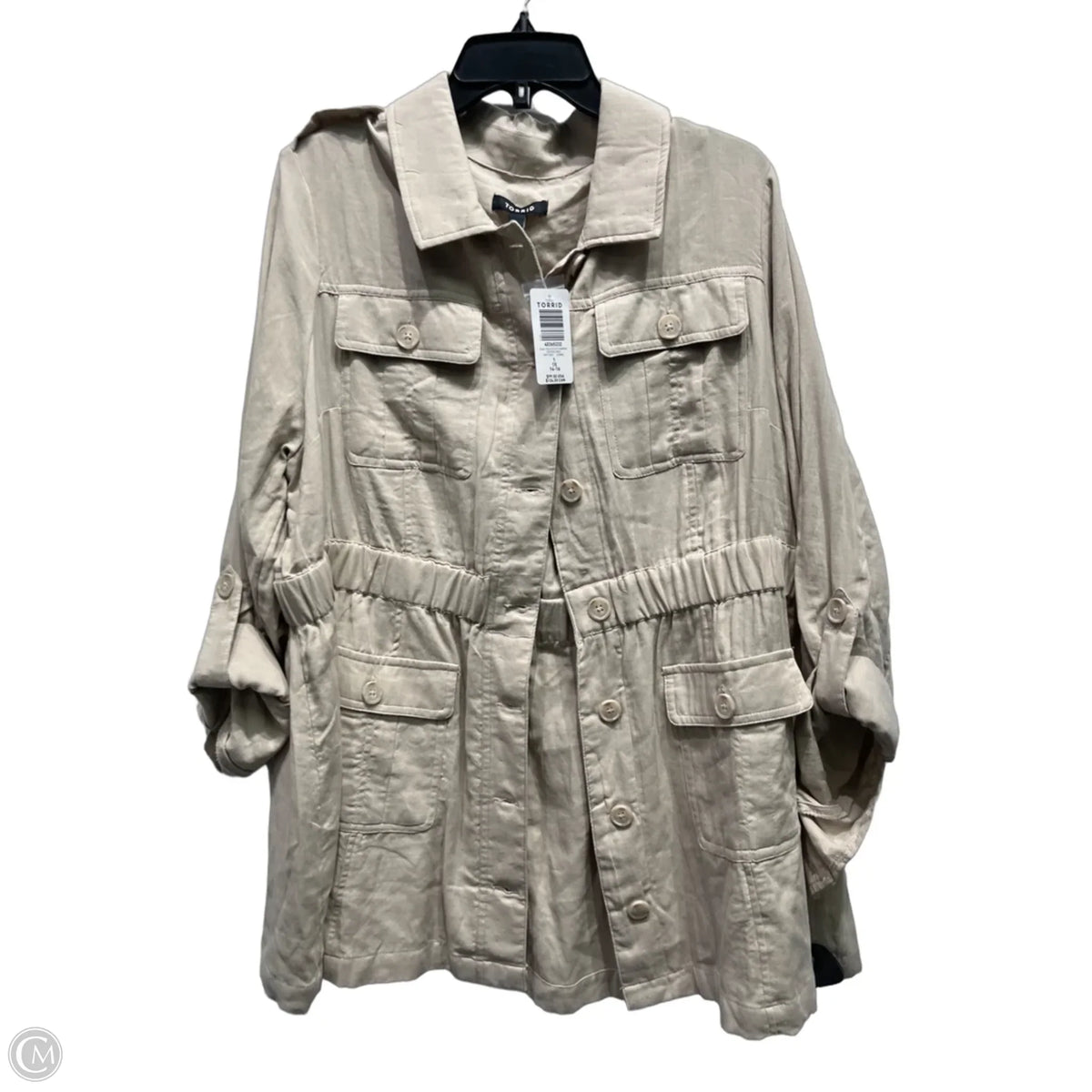 Jacket Utility By Torrid In Tan, Size: 1x