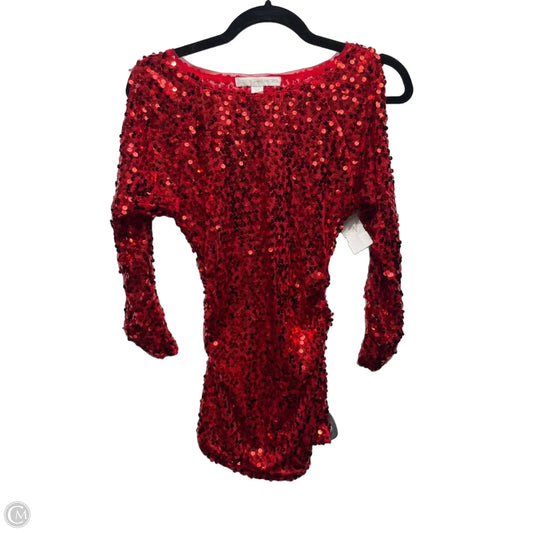 Top Long Sleeve By Boston Proper In Red, Size: Xs