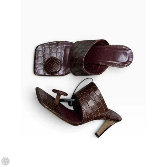 Sandals Designer By Staud In Brown, Size: 6.5