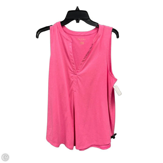 Top Sleeveless Designer By Lilly Pulitzer In Pink, Size: L