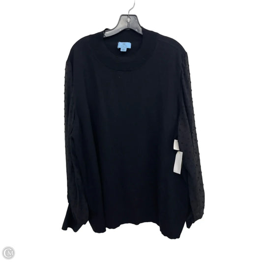Top Long Sleeve By Cece In Black, Size: 3x