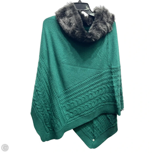 Poncho By Talbots In Black & Green, Size: M