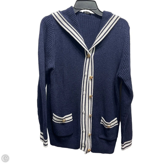 Sweater Cardigan By Talbots In Navy, Size: M