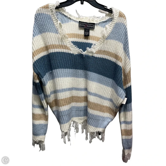Sweater By Polyesther In Blue Denim, Size: S