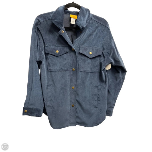 Jacket Shirt By Ruby Rd In Blue, Size: S