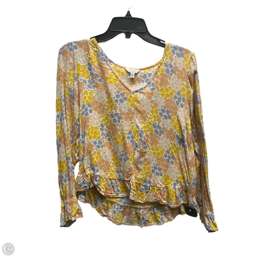Top Long Sleeve By Lucky Brand In Yellow, Size: S