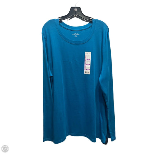 Top Long Sleeve Basic By Eddie Bauer In Blue, Size: Xxl