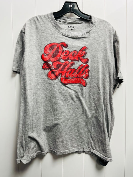 Top Short Sleeve Basic By Clothes Mentor In Grey, Size: Xl
