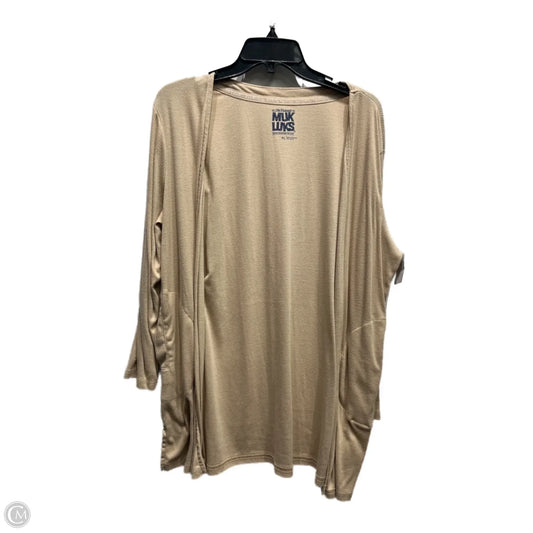 Cardigan By Muk Luks In Cream, Size: Lp