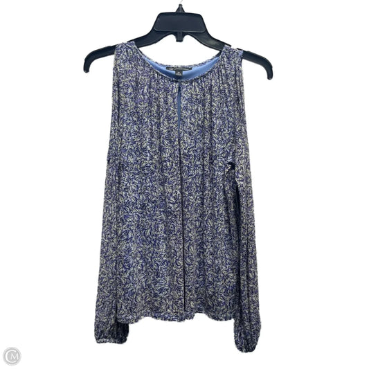 Top Long Sleeve By Inc In Blue, Size: Xs