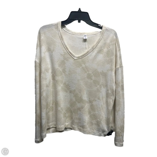 Top Long Sleeve By Old Navy In Cream, Size: S
