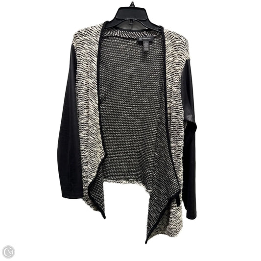 Cardigan By Inc In Black & Cream, Size: M