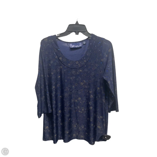 Top Long Sleeve By Susan Graver In Blue, Size: S
