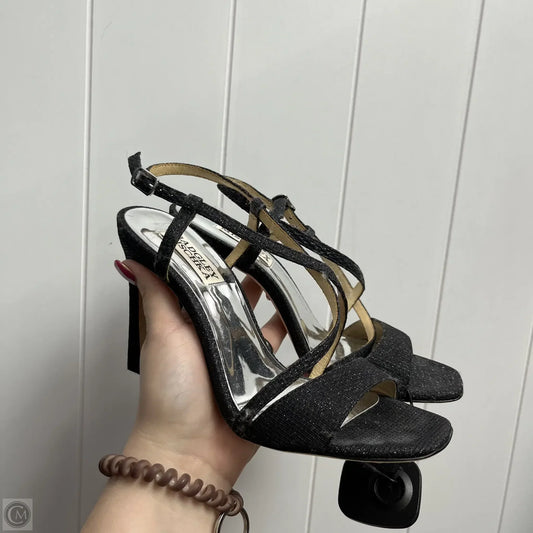 Sandals Heels Stiletto By Badgley Mischka In Black, Size: 6.5