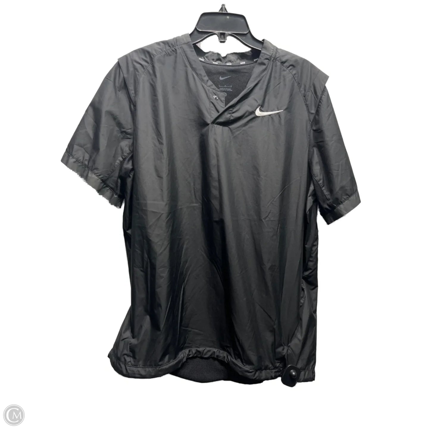 Athletic Top Short Sleeve By Nike Apparel In Black, Size: L