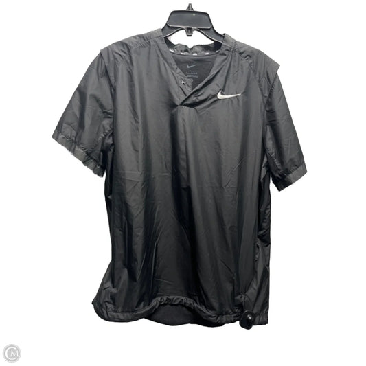 Athletic Top Short Sleeve By Nike Apparel In Black, Size: L