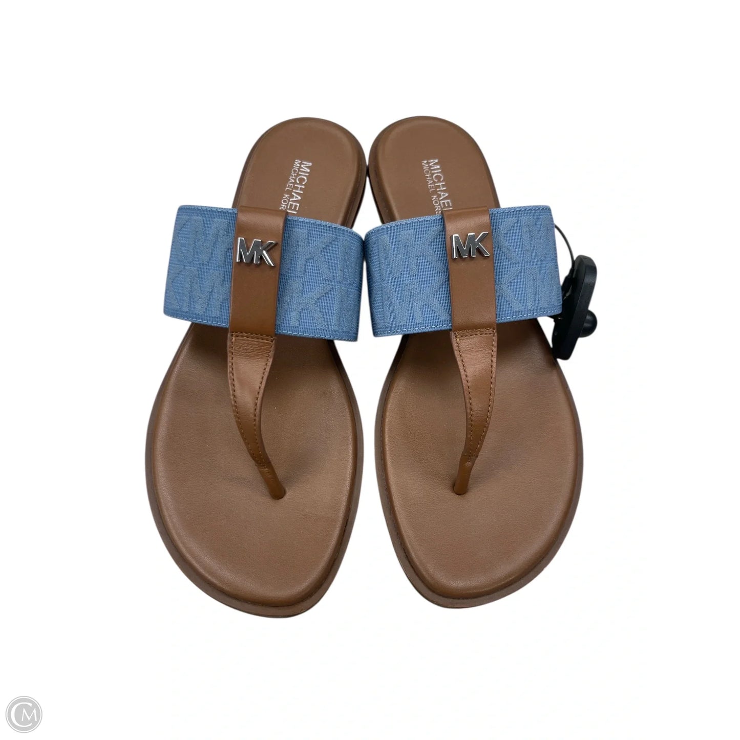 Sandals Flats By Michael By Michael Kors In Blue, Size: 7.5