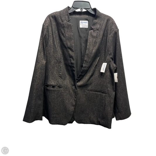 Blazer By Old Navy In Black & Gold, Size: 2x