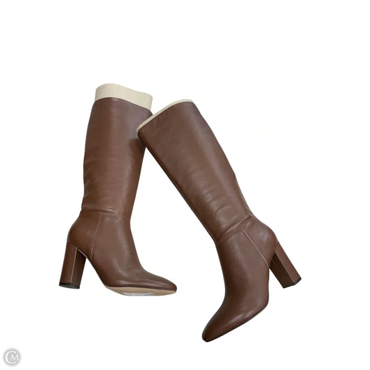Boots Ankle Heels By Marc Fisher In Brown, Size: 8