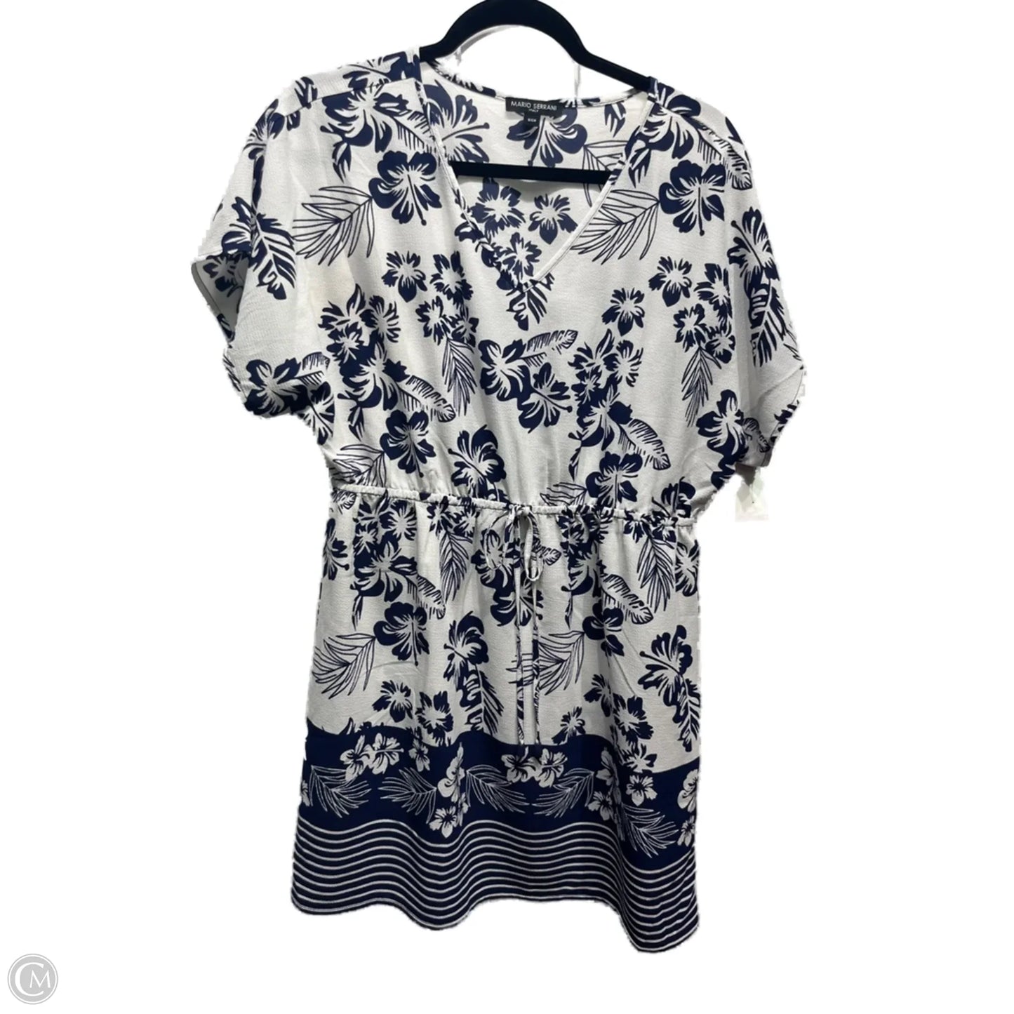 Dress Casual Short By Mario Serrani In Blue & White, Size: S