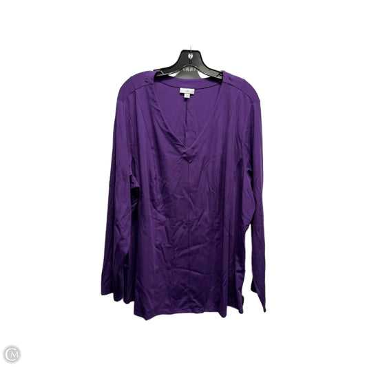Top Long Sleeve By J. Jill In Purple, Size: 3x