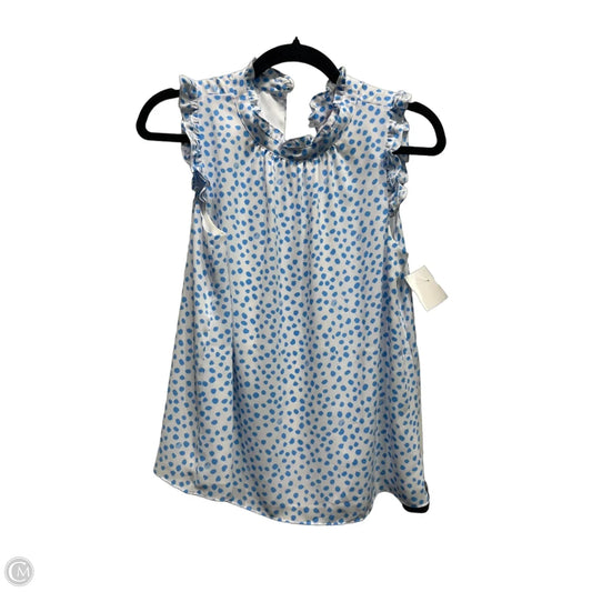 Top Short Sleeve Designer By Lilly Pulitzer In Blue & White, Size: Xs