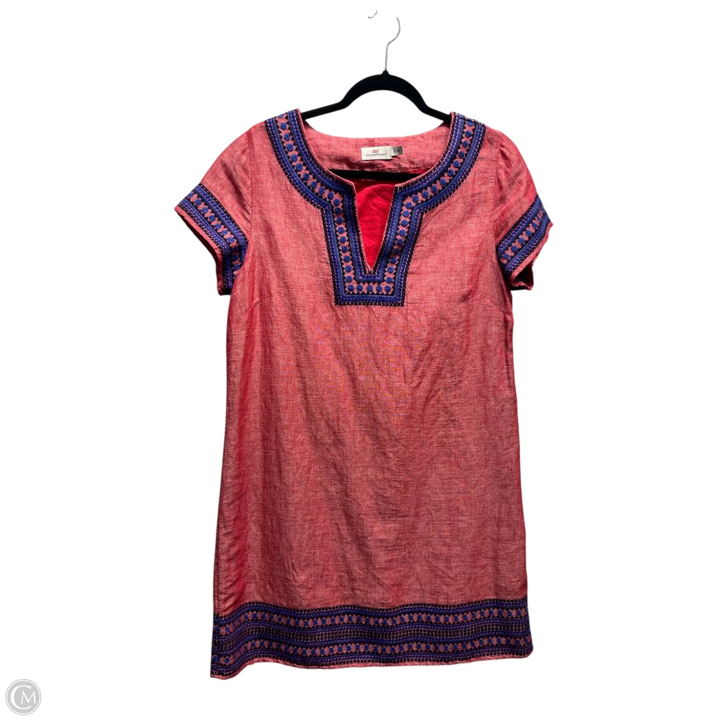 Dress Casual Midi By Vineyard Vines In Blue & Red, Size: 10