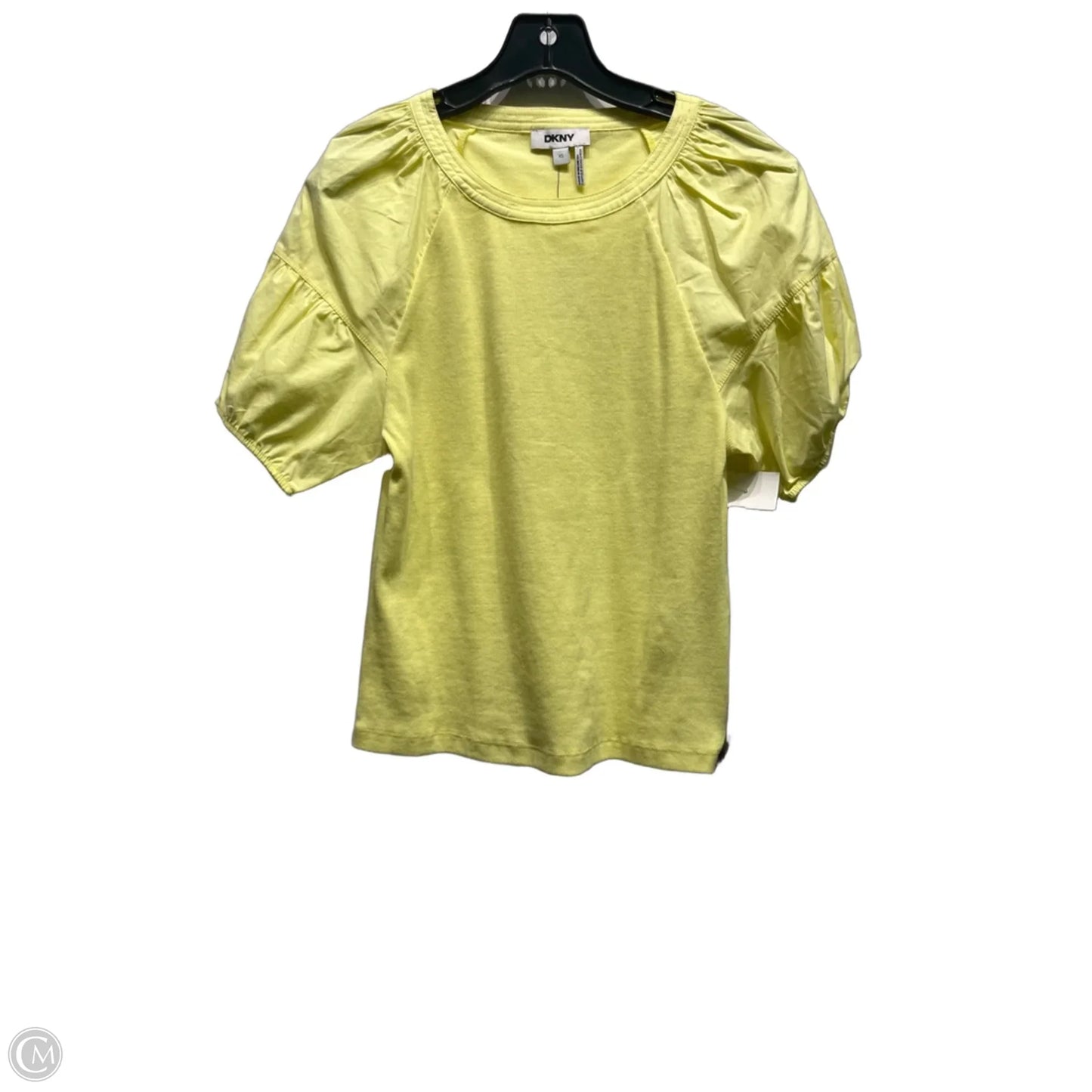 Top Short Sleeve By Dkny In Yellow, Size: Xs