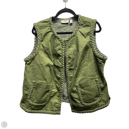 Vest Other By Logo In Green, Size: 1x