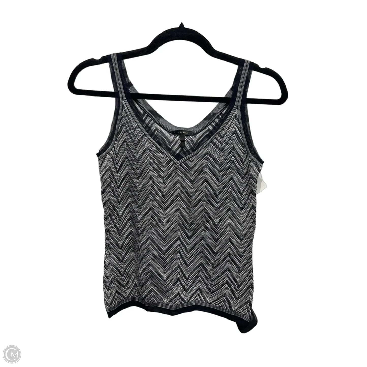 Top Sleeveless Designer By Escada In Black & White, Size: Xs