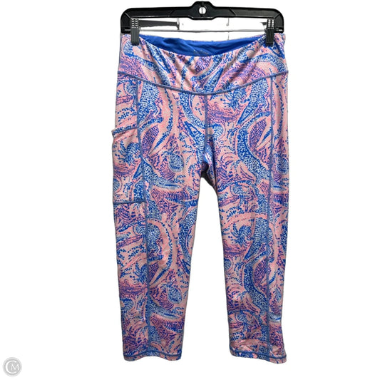 Pants Designer By Lilly Pulitzer In Blue & Pink, Size: L