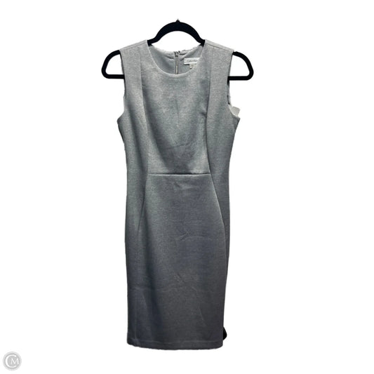 Dress Work By Calvin Klein In Grey, Size: 4