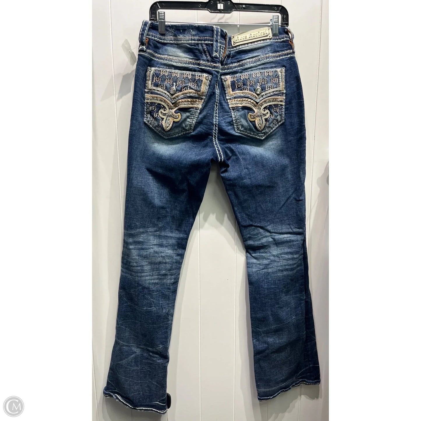Jeans Boot Cut By Rock Revival In Blue Denim, Size: 10